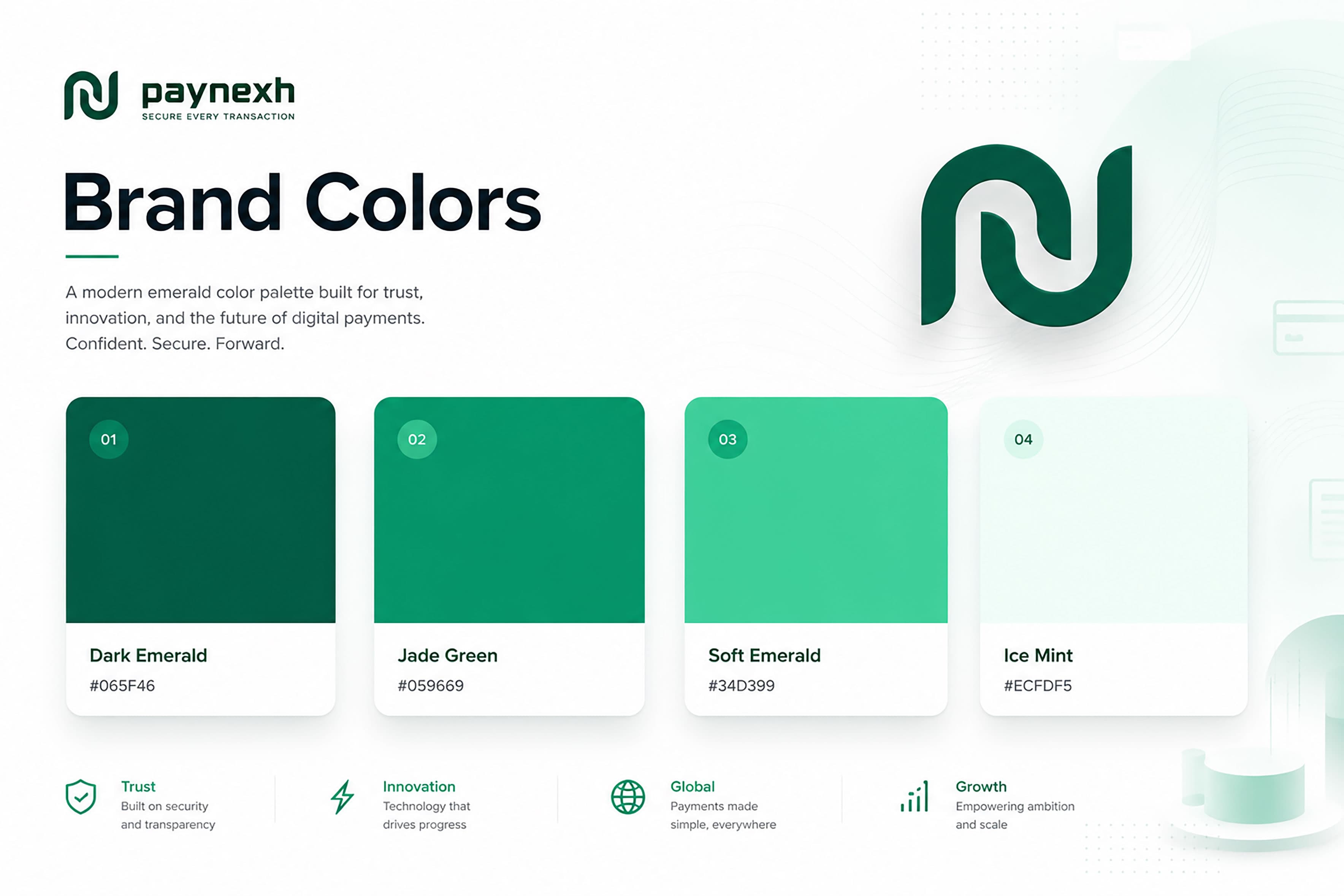 Paynexh brand identity application